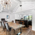 A view of clubhouse with a multi-purpose table